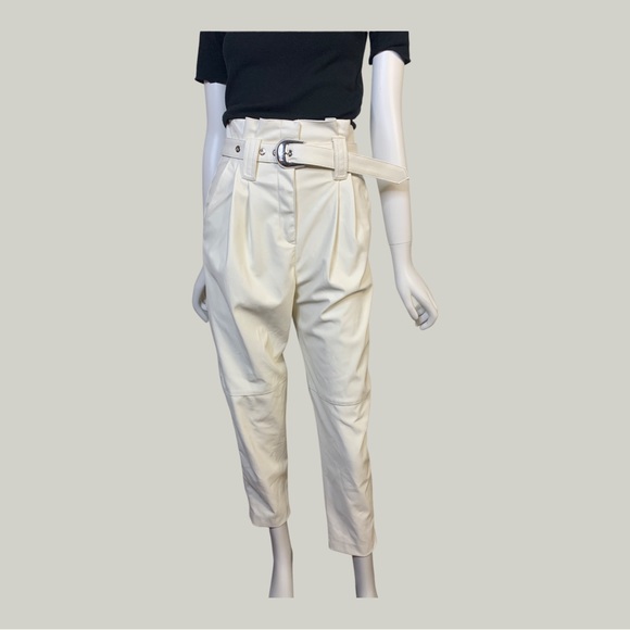 PINKO White Polyester Casual Pants